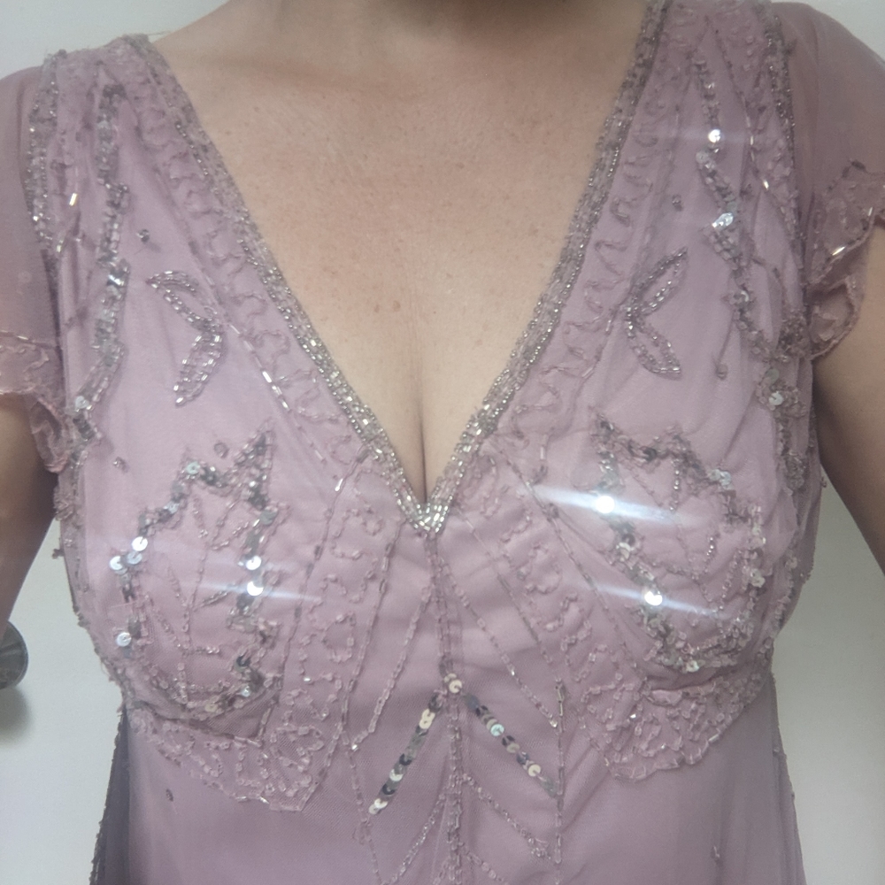 Pink evening wear blouse